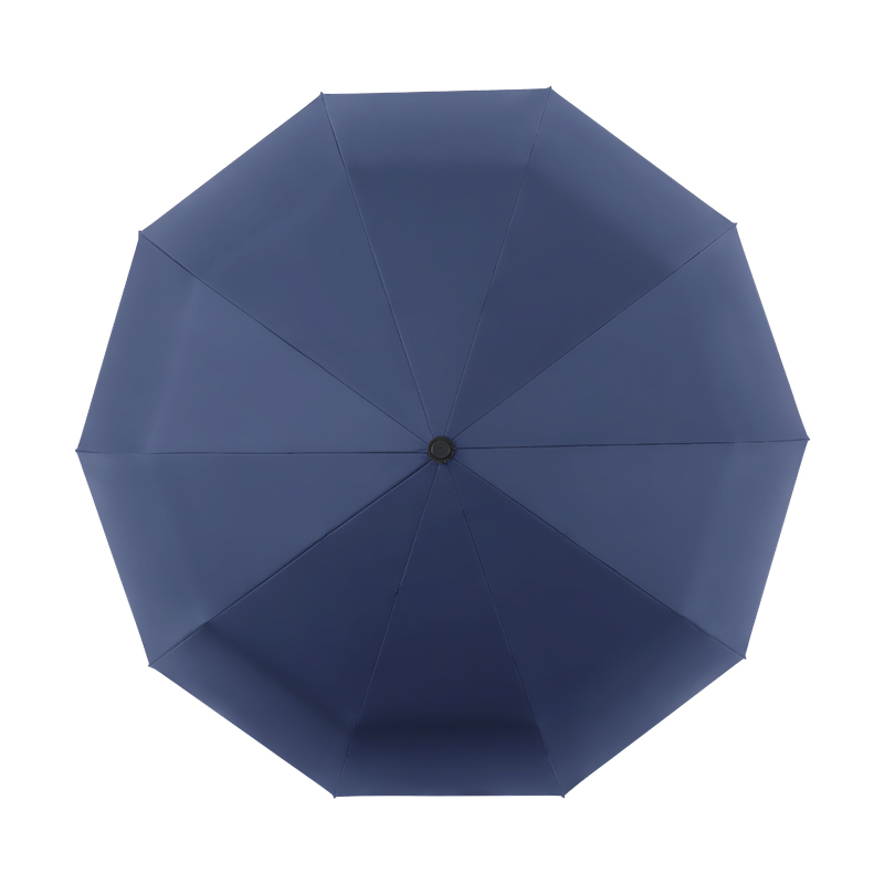 美度黑胶防晒遮阳伞三折全自动晴M3366   63.5cm*10k/把 蓝色