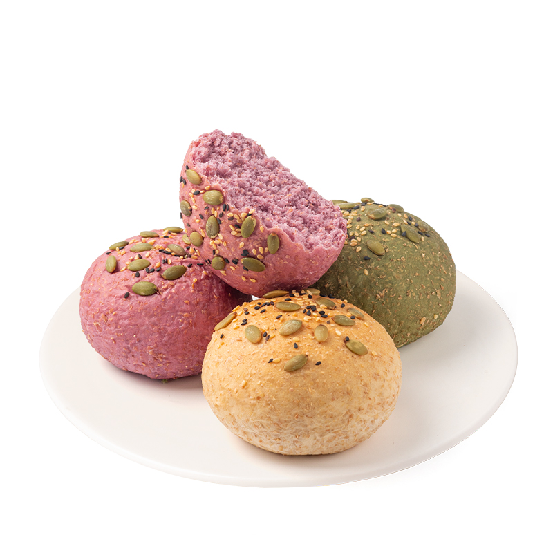 七年五季全麦紫薯欧包紫薯味  800g 12只 2件装【48小时顺丰发货】 无色