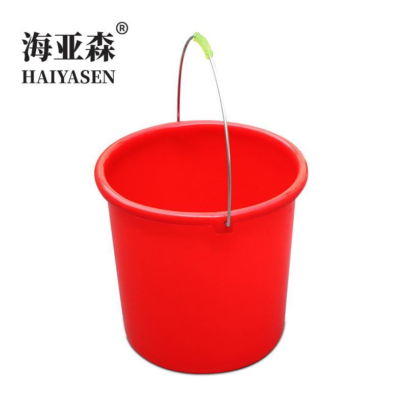 海亚森 手提塑料水桶 33cm*30cm 19L  TK-2011 红色