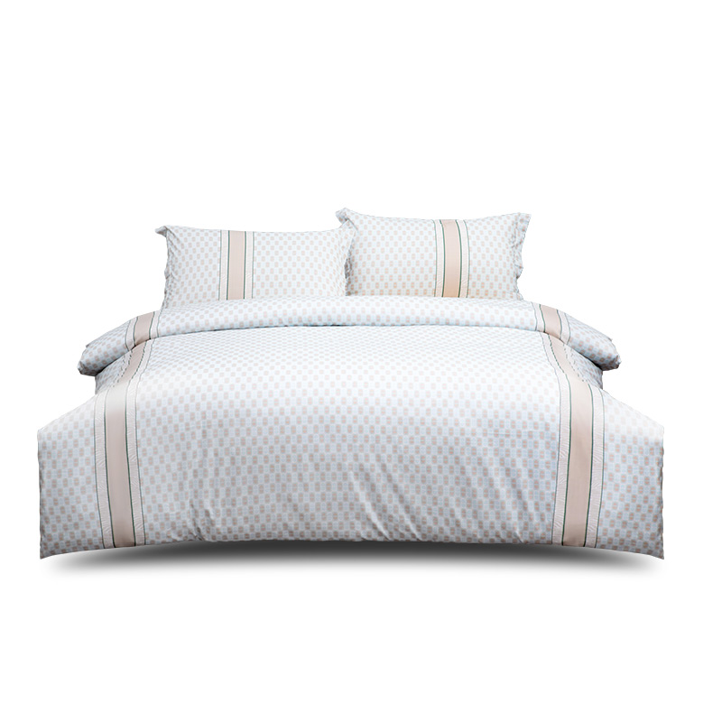 水星家纺 适用1.5米床四件套DH重庆森林 200cm&times;230cm/套（单位：套） 白色