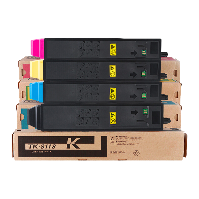 京呈适用京瓷TK-8118粉盒Ecosys M8124cidn墨粉盒京瓷M8124cidn打印机碳粉 【企业优选】TK8118四色墨粉盒套装（含废粉盒） 四色