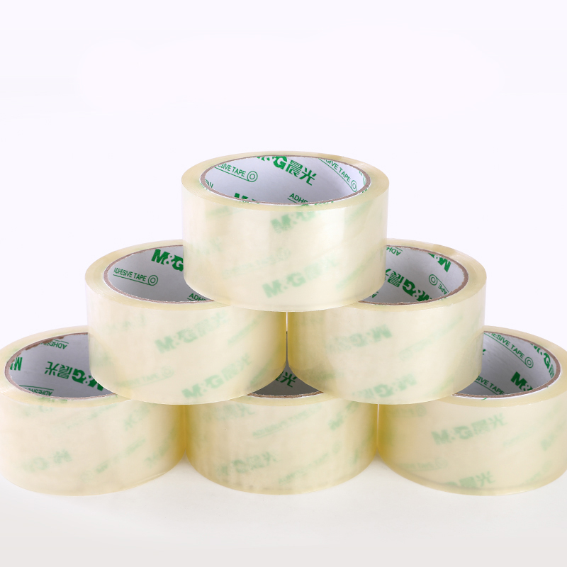晨光（M&G）AJD95784普惠普透不易断裂封箱胶带打包胶带 48mm*100y 1筒6卷 1筒装 白色