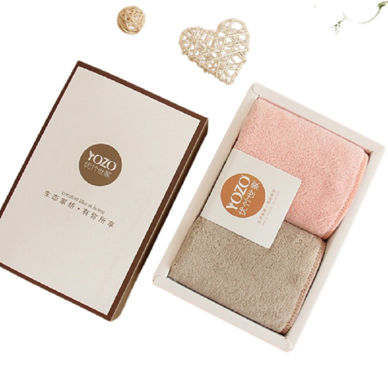 优竹世家 莫兰迪-11 30*30cm 30g 微米纱方巾2条装礼盒 套 图片色