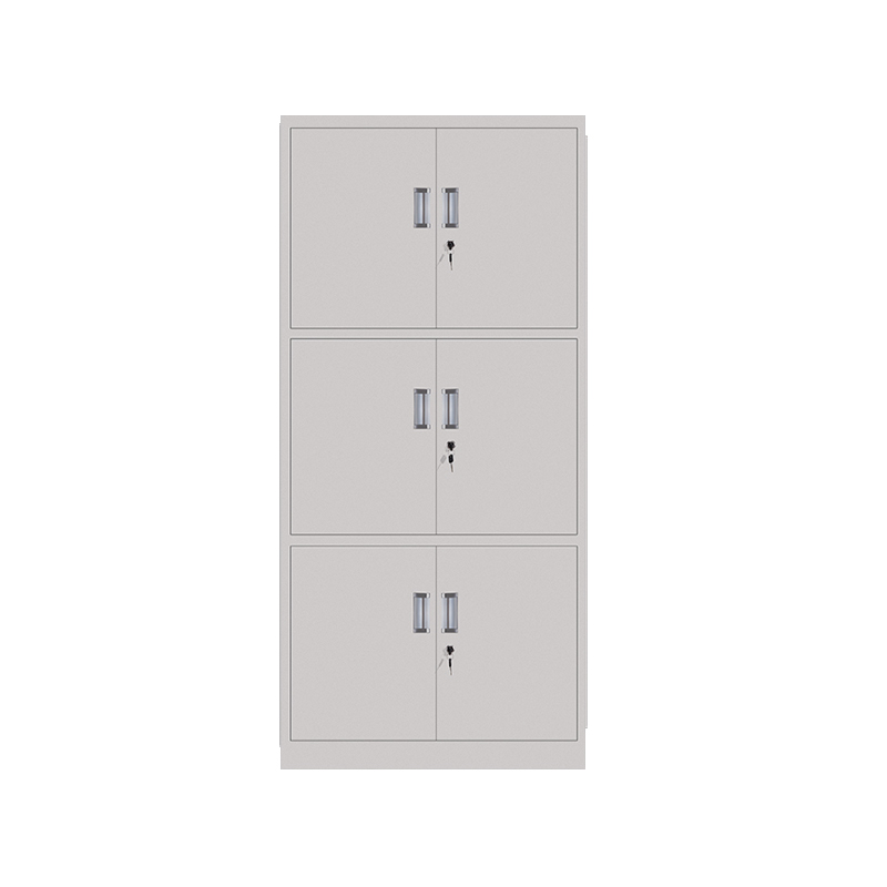 悦山 办公钢制储物柜员工柜 通三节文件柜 常规款850*390*1800*1台 灰白色