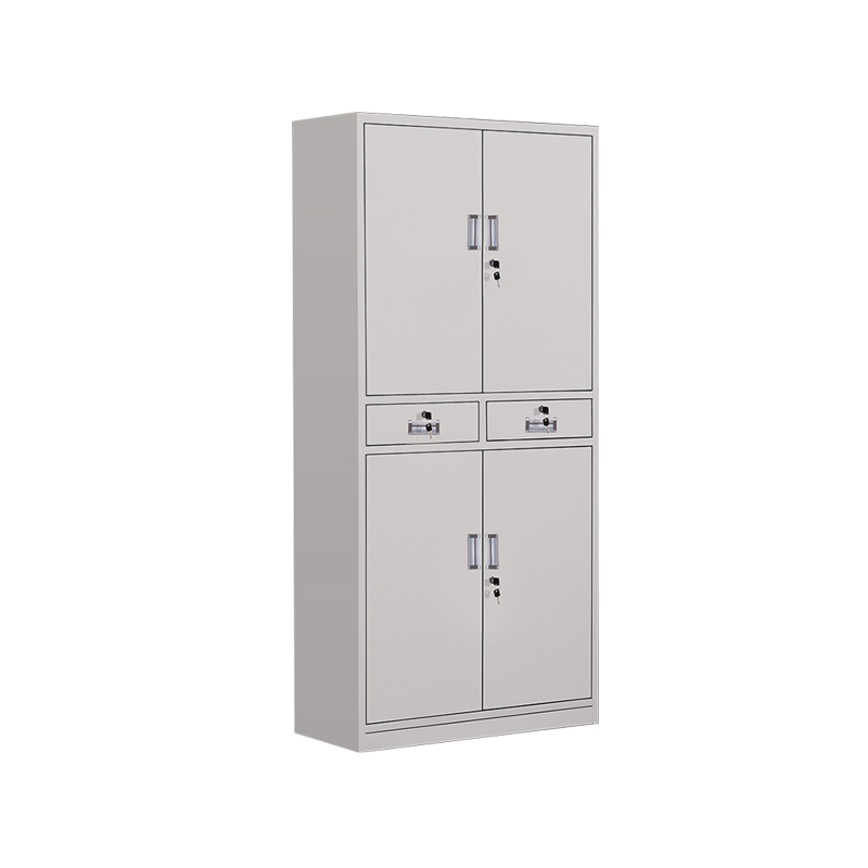 悦山 办公钢制储物柜员工柜 铁二斗文件柜 常规款850*390*1800*1台 灰白色