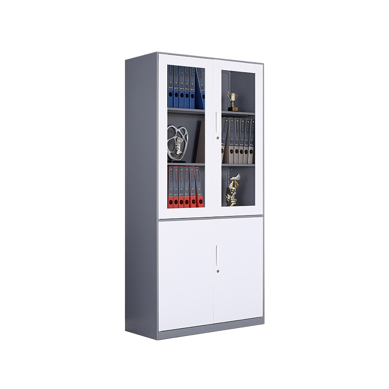 悦山 大器械柜文件柜办公钢制铁皮柜资料档案柜900*400*1850*1台 灰+白