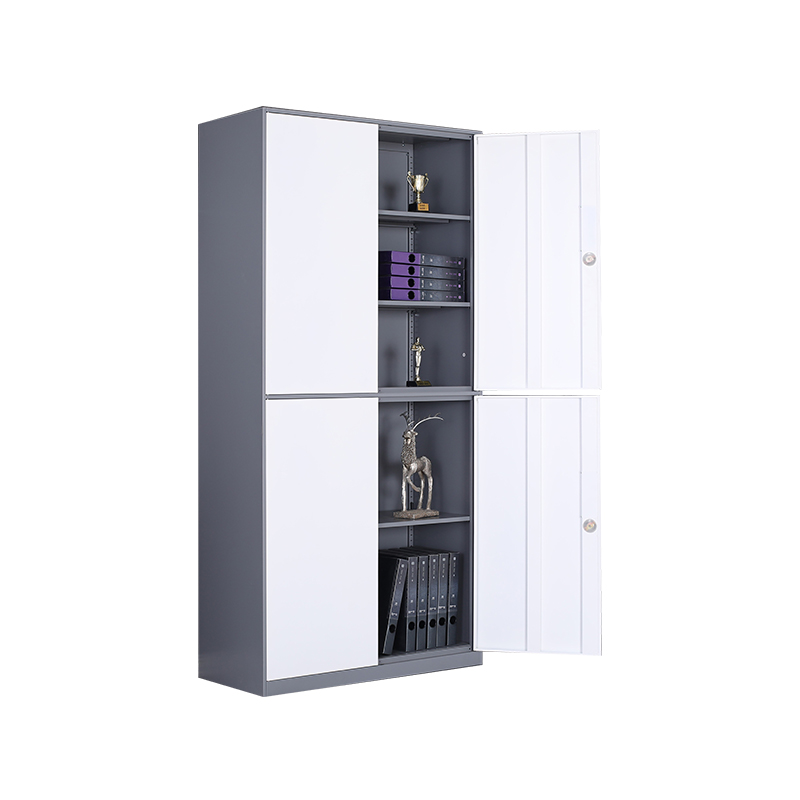 悦山 通体双节柜文件柜档案柜员工柜 900*400*1850*1台 灰+白