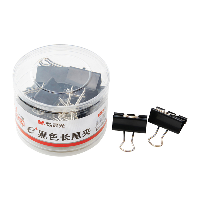 晨光（M&G） ABS92733 41mm 24只/筒 大号金属票据夹 黑色（单位：筒）