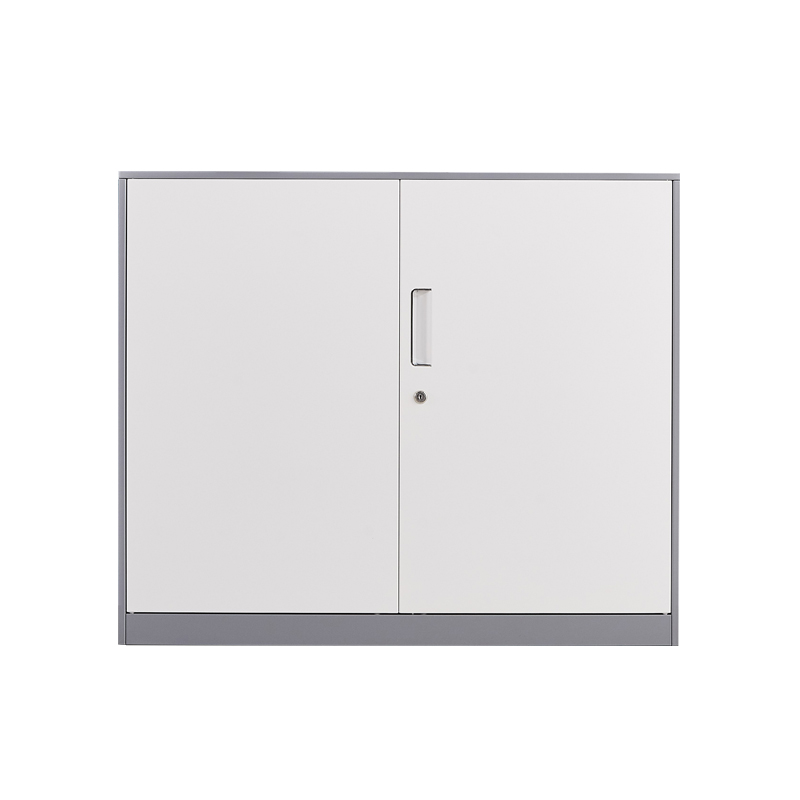 悦山钢制文件柜 铁门760矮柜 900*400*760*1台 浅灰+白