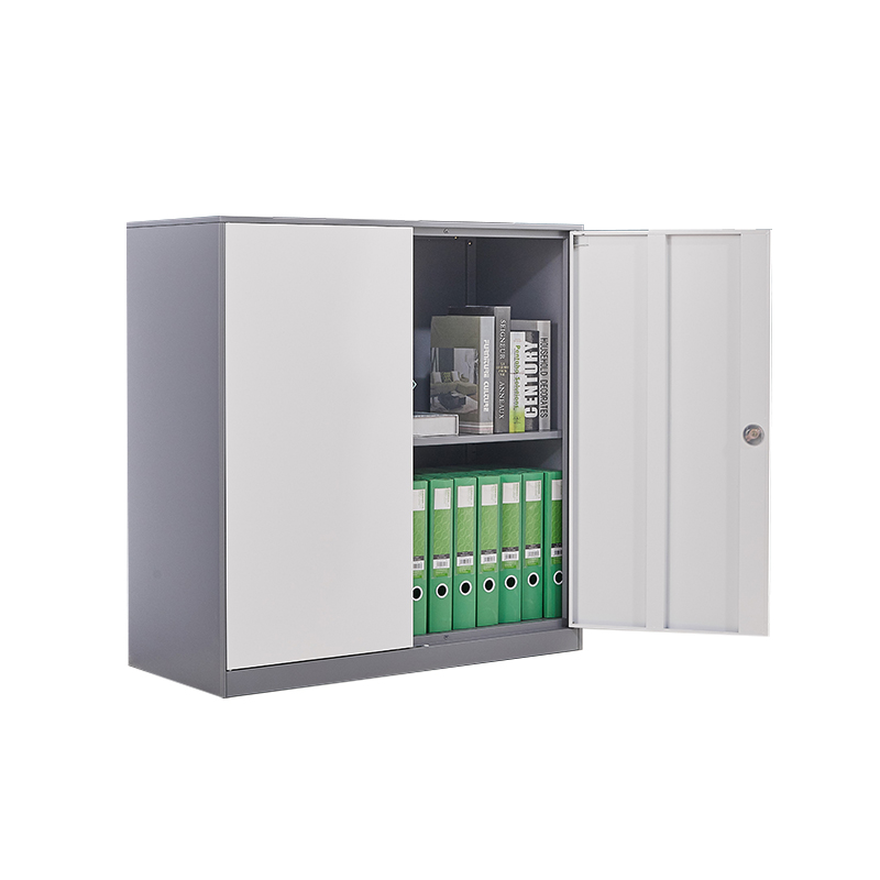 悦山钢制文件柜 铁门925矮柜900*400*925*1台 浅灰+白