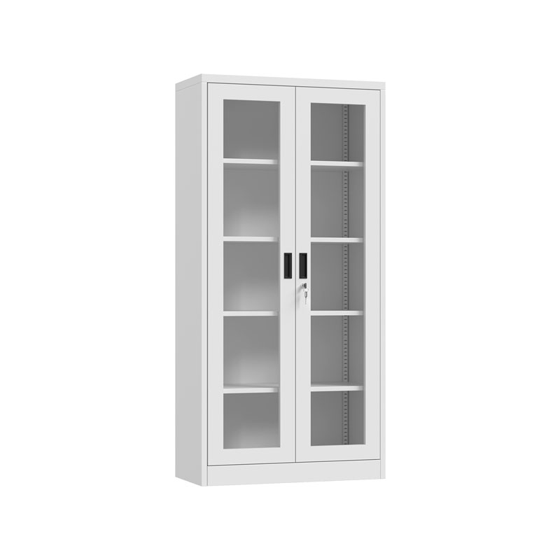 悦山纯白文件柜 通玻5层凭证柜900*400*1850*1台 纯白