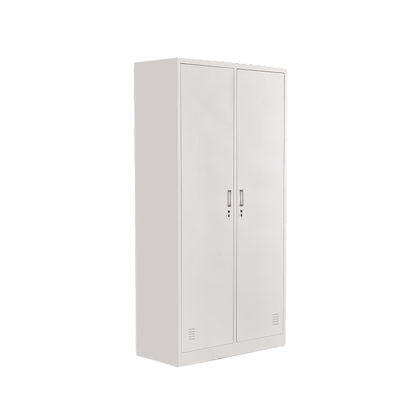 悦山钢制更衣柜宿舍衣柜 2门更衣柜 常规款900*420*1800*1台 灰白色