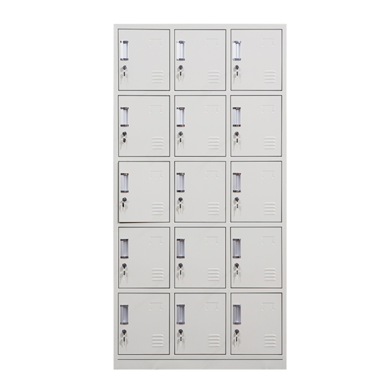 悦山 多门更衣柜存包柜 15门更衣柜 常规款900*350*1800*1台 灰白色