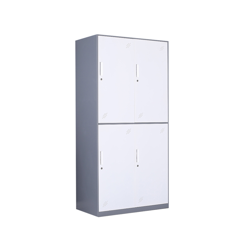 悦山 四门更衣柜更衣柜员工柜会议柜办公室柜子900*500*1850*1台 灰套白
