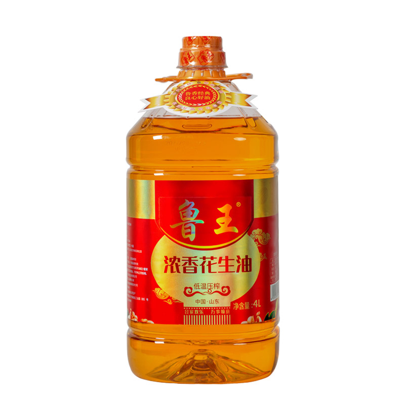 鲁王浓香花生油 红色 4L