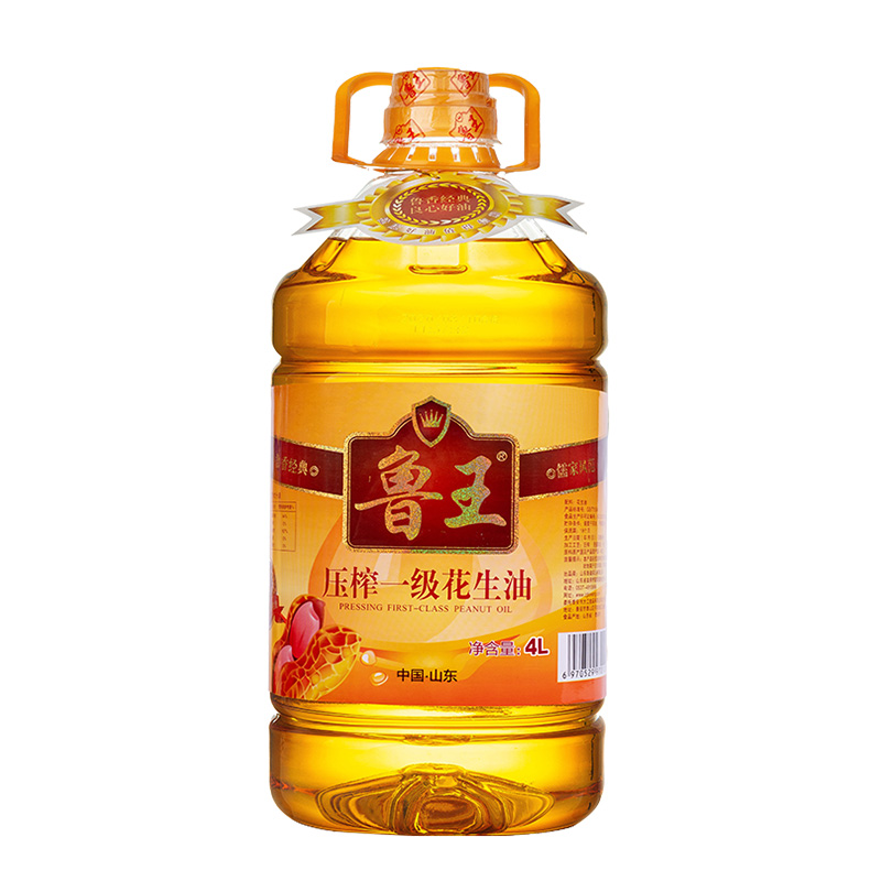 鲁王压榨一级花生油 金色
