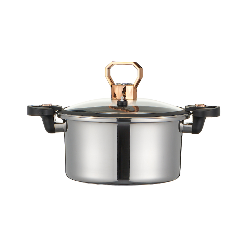 易铂 yispot 卡拉多微压锅5L 26cm YP-9156 新款304微压锅 不锈钢色