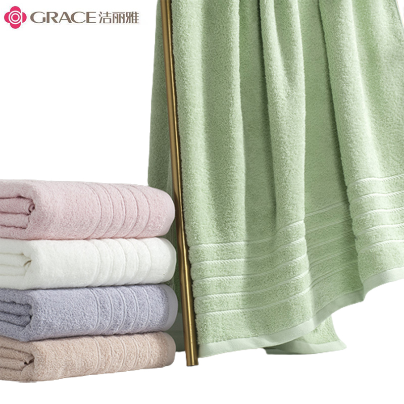 洁丽雅纯棉素色缎档浴巾1条7506（1条）140*70cm单位：条 混色