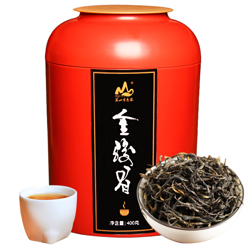 茗山生态茶 金骏眉红茶 一级新茶大份量礼罐装400g  