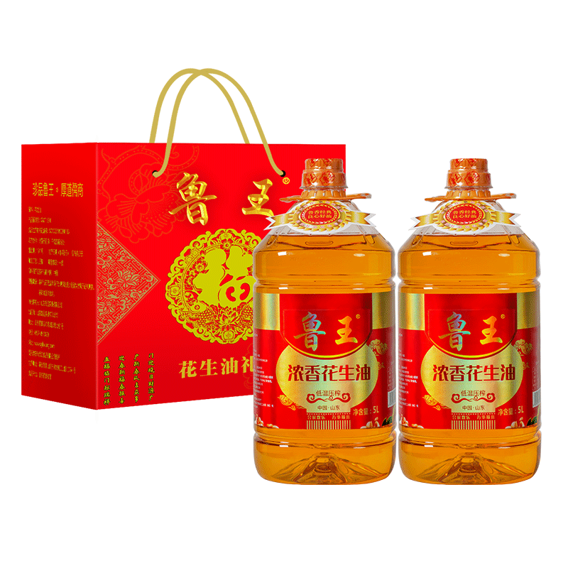 鲁王浓香花生油  贵族礼盒 拿铁色 5L*2