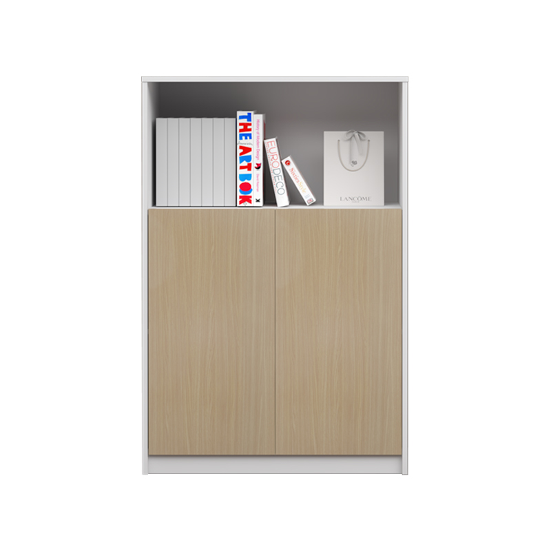 悦山 现代简约个性矮柜文件柜 800*400*1200mm*1个 新水曲柳+暖白色