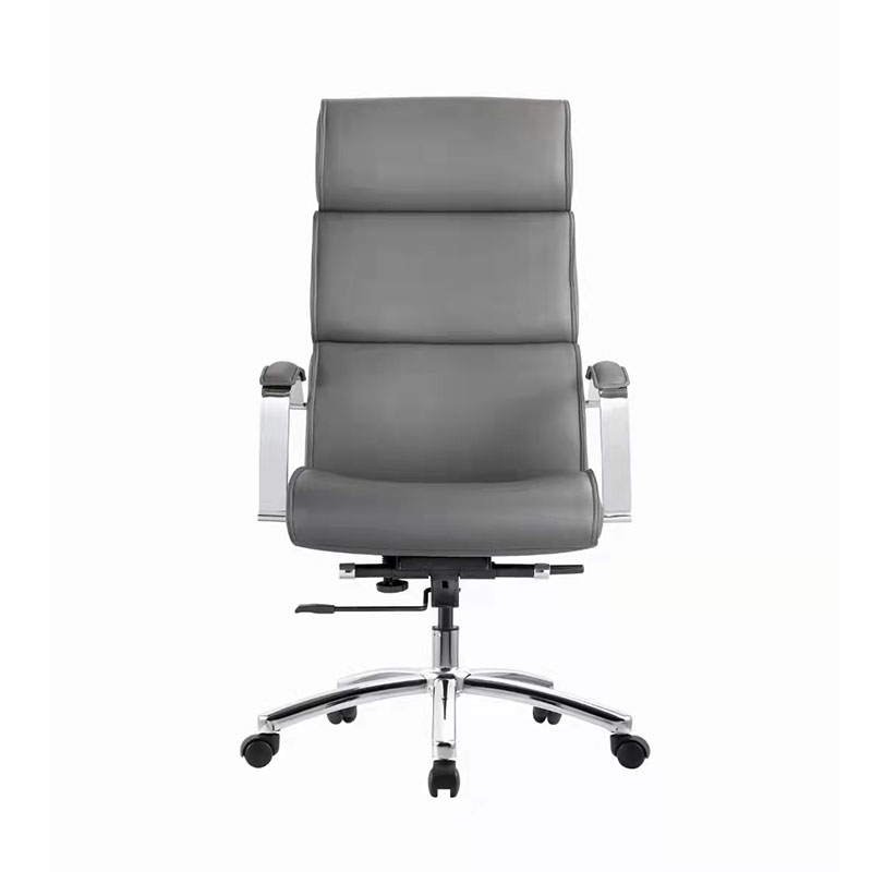 悦山 老板椅办公椅转椅可升降皮椅灰色经理椅电脑椅 灰色