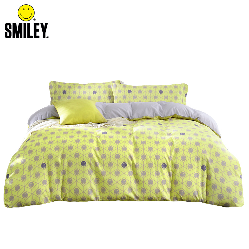 SMILEY笑脸 艾菲乐水洗棉套件SMILEY-TJ21-018（单位：套）黄色 鹅仔黄