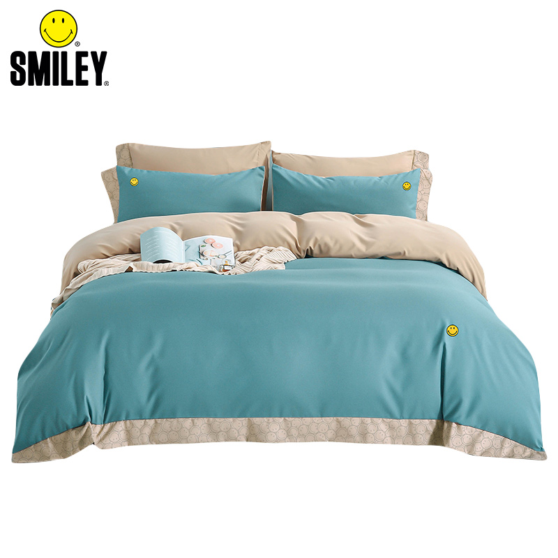 SMILEY笑脸 棉柔贡缎四件套SMILEY-ZH22-015（单位：套）绿色 天空之境