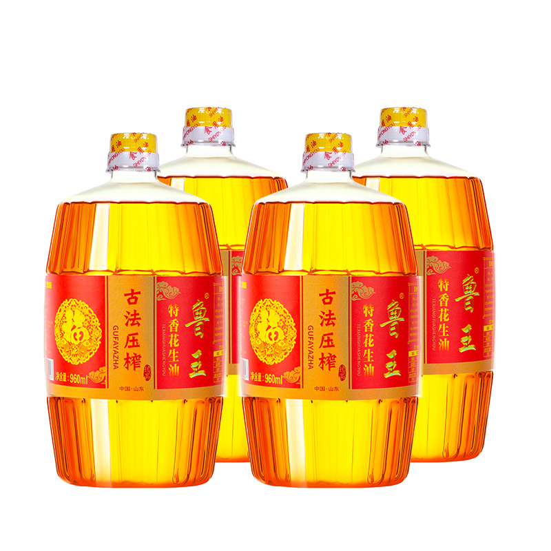 鲁王古法压榨特香花生油 炫橙色 960ml