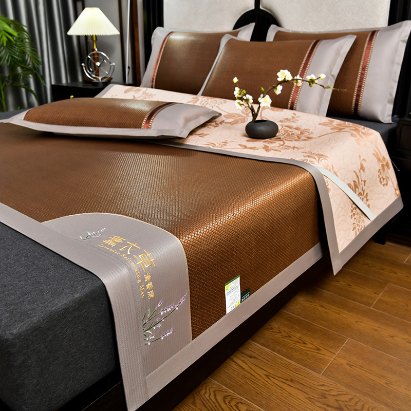 帛享家纺 薰衣草冰藤席 BXXN-1011 单位（套） 黑咖 1.5米床