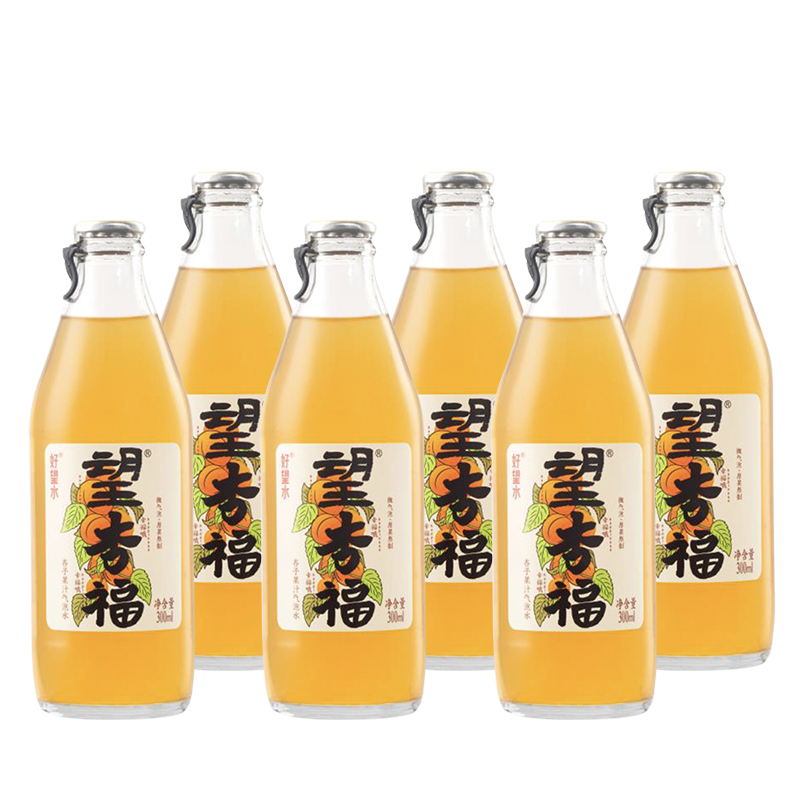 好望水 望杏福（泡沫）300ml*6瓶 （单位：箱） 橙色