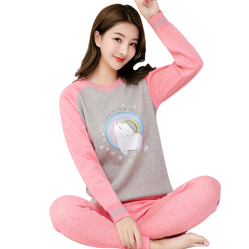 南极人女士保暖内衣套装N078D10012（单位：件） N078D10012-2独角兽 L