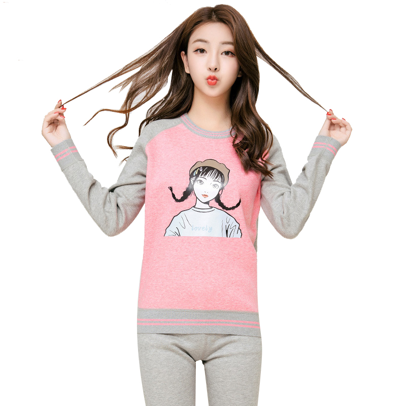 南极人女士保暖内衣套装N078D10012（单位：件） N078D10012-5卡通girl M