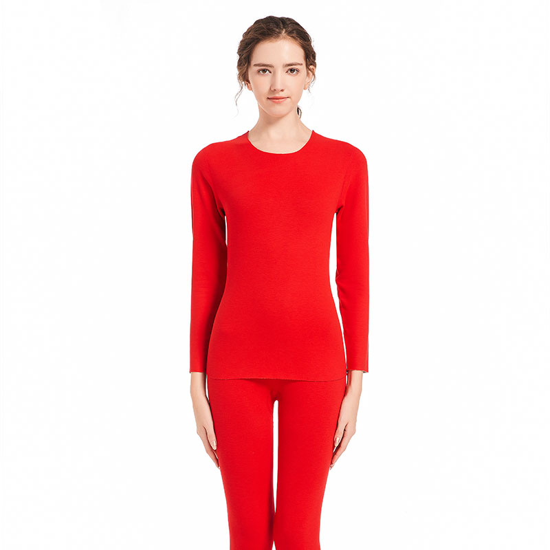南极人蚕丝羊绒蛋白保暖内衣套装男女情侣款N080X01（单位：件） N080X02中国红 2XL