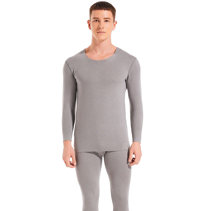 南极人蚕丝羊绒蛋白保暖内衣套装男女情侣款N080X01（单位：件） N080X01浅灰 XL