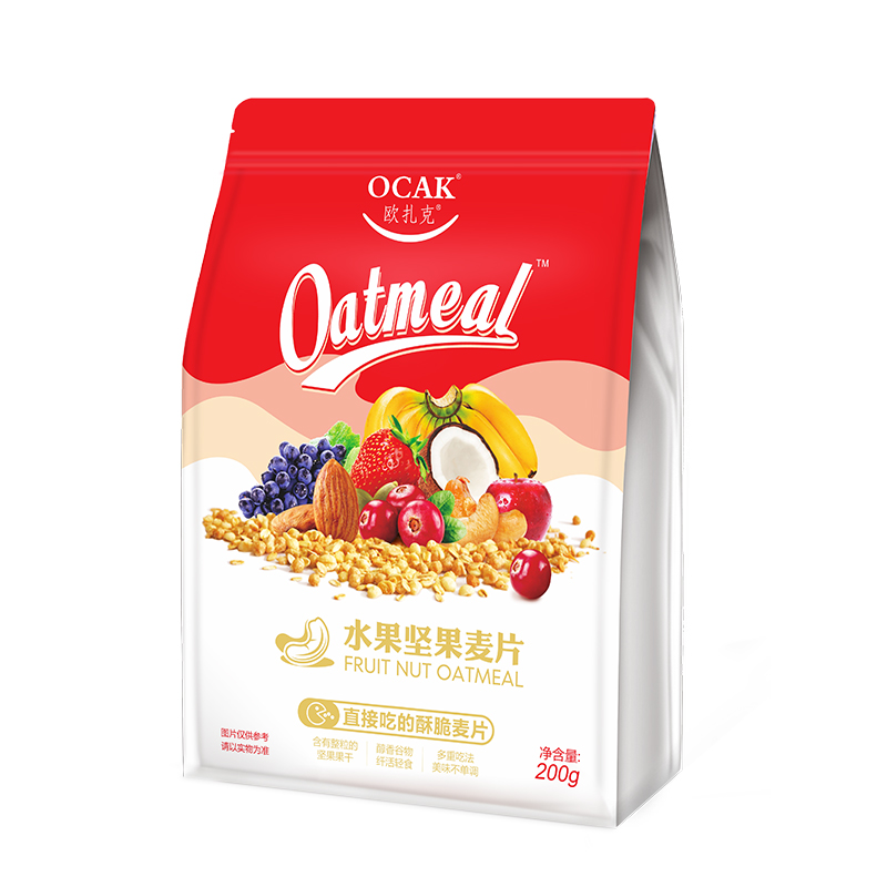 欧扎克 50%水果坚果麦片200g（单位：袋） 混色
