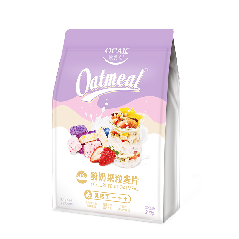 欧扎克 酸奶果粒麦片200g（单位：袋） 混色