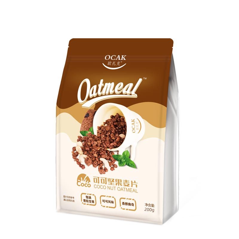 欧扎克 可可坚果麦片200g（单位：袋） 咖啡色