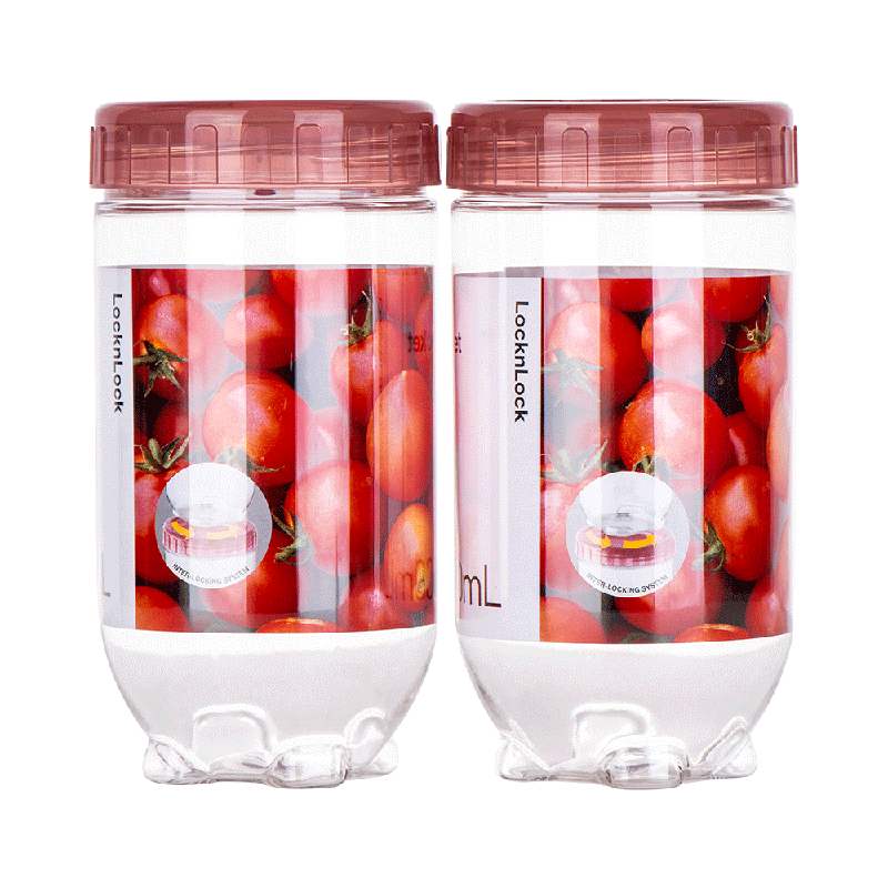 乐扣乐扣密封罐塑料零食收纳储物罐INL203S001(两件套)（单位：套） 透明色