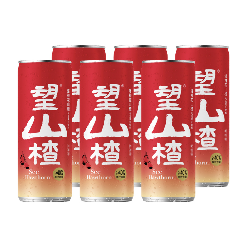 好望水望山楂铝罐装（泡沫）/箱 330ml*6瓶