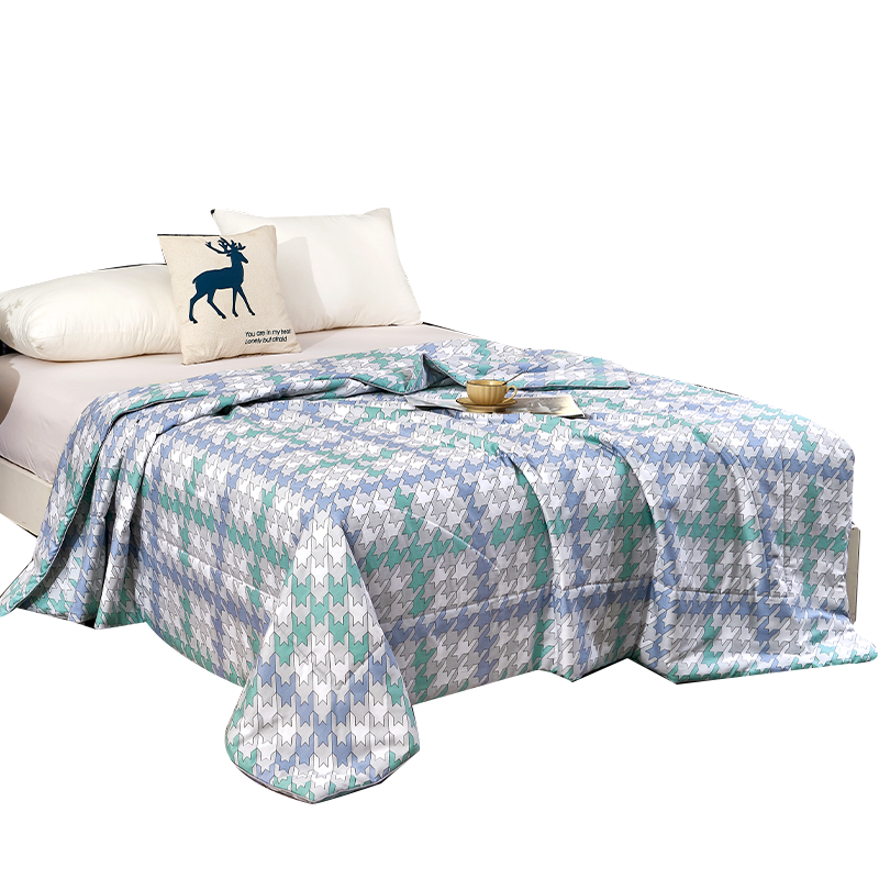 洁丽雅（GRACE）优享全棉被200*230cm 千鸟格紫 CP1753（单位：床）  