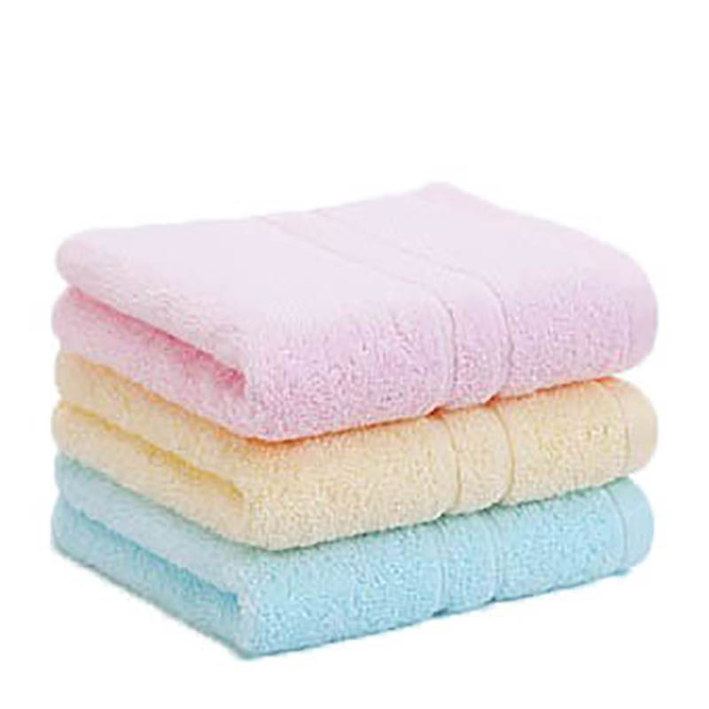 洁丽雅（Grace）毛巾家纺 纯棉2条装素色个性简约洗脸面巾6734（单位：条） 黄+蓝