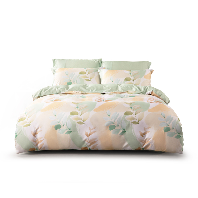 水星家纺   全涤磨毛四件套  124649  千叶浮梦（单位：套） 象牙色 1.5米