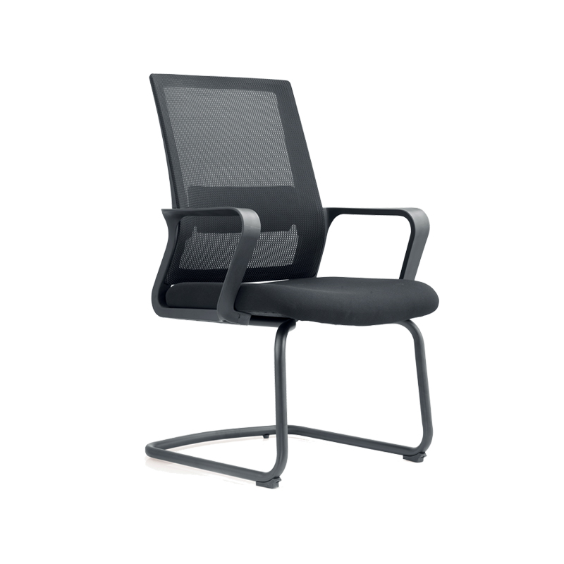 悦山 办公椅职员椅电脑网椅黑色弓字脚600*660*925*1张 黑色