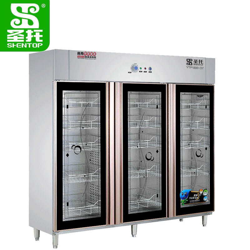 圣托（Shentop）1800L热风循环低温消毒柜 学校厨房工程消毒碗柜 三门立式DAB06 一台 不锈钢色
