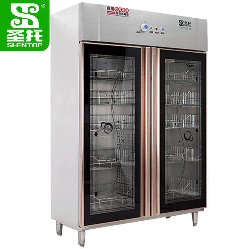 圣托（Shentop）1200L热风循环低温消毒柜 容量酒店幼儿园厨房用餐具保洁柜 DAB07一台 不锈钢色