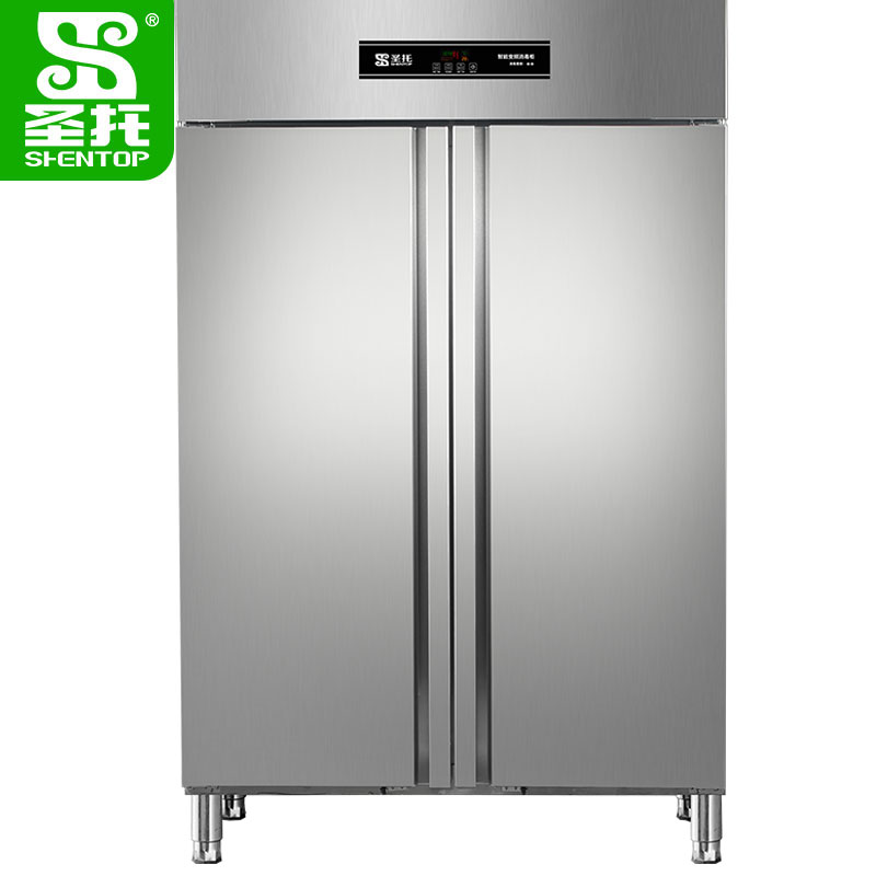 圣托（Shentop）1000L双门热风循环智能变频消毒柜（四层全卡盘） DAC07 一台 不锈钢色