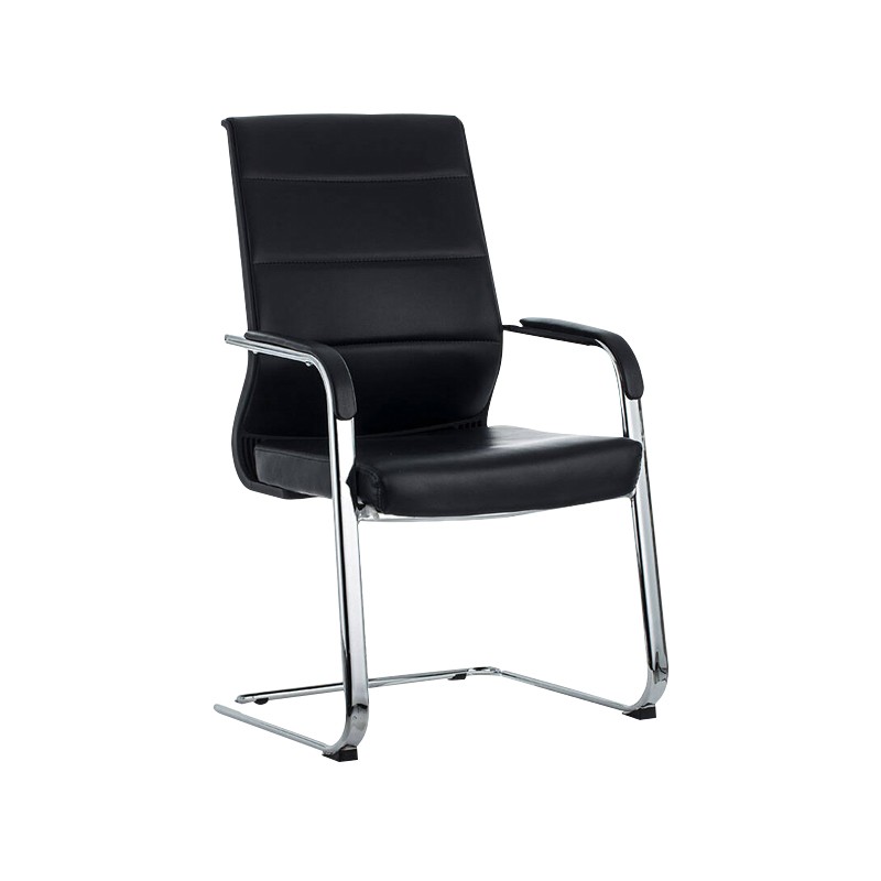 企诺 会议椅电脑椅办公椅网布弓形职员椅 620*550*960mm 1张 黑色 黑色