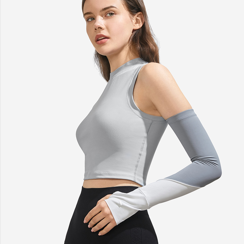 蕉下舒元系列防晒袖套女款（冰川灰-烟雾灰）-M码 灰色