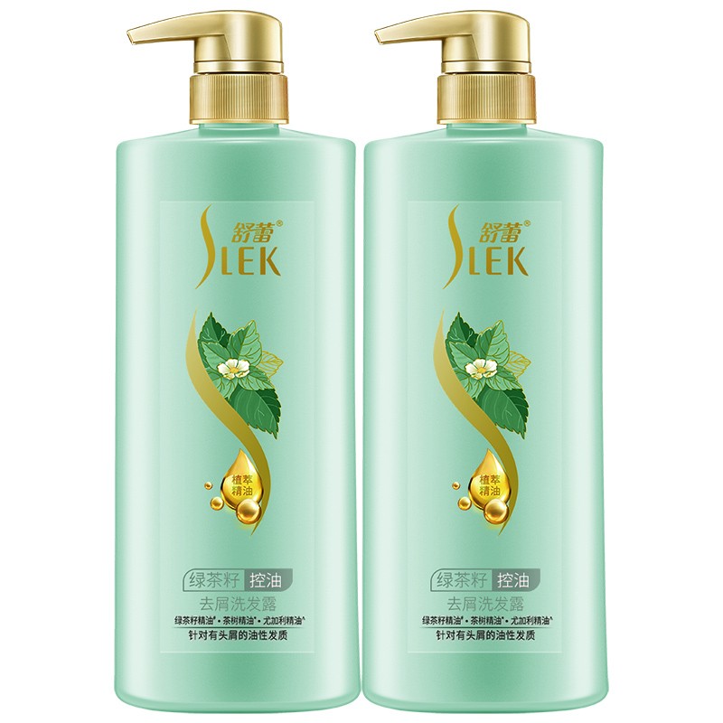 舒蕾绿茶籽控油去屑洗发露500ml*2瓶（单位：套） 绿茶 